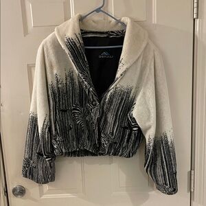 Women's Cream and Black Teddy Jacket